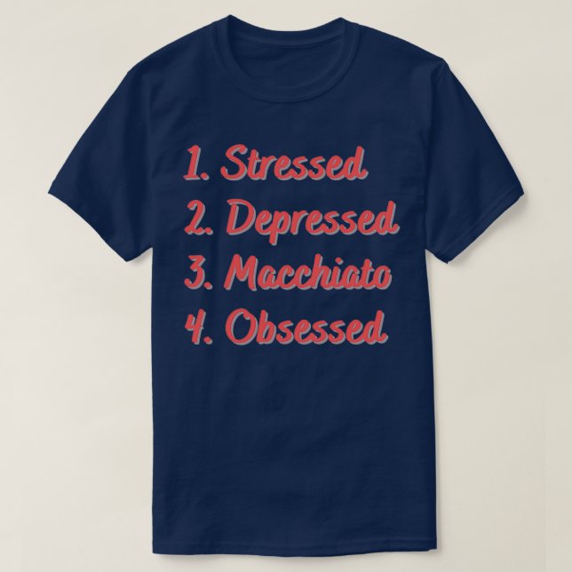 T-shirt Macchiato déprimé et stressé (Design devant)
