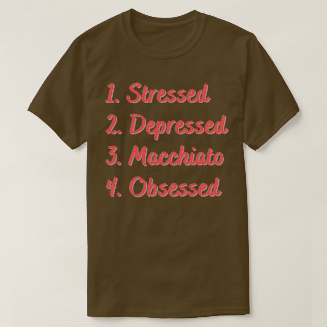 T-shirt Macchiato déprimé stressé Obsédé 2 (Design devant)