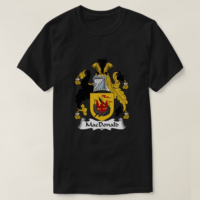 T-shirt MacDonald Coat of Arms  MacDonald Family Crest (Design devant)