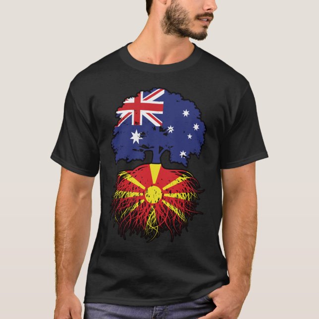 T-shirt Macédoine Arbre australien macédonien (Devant)