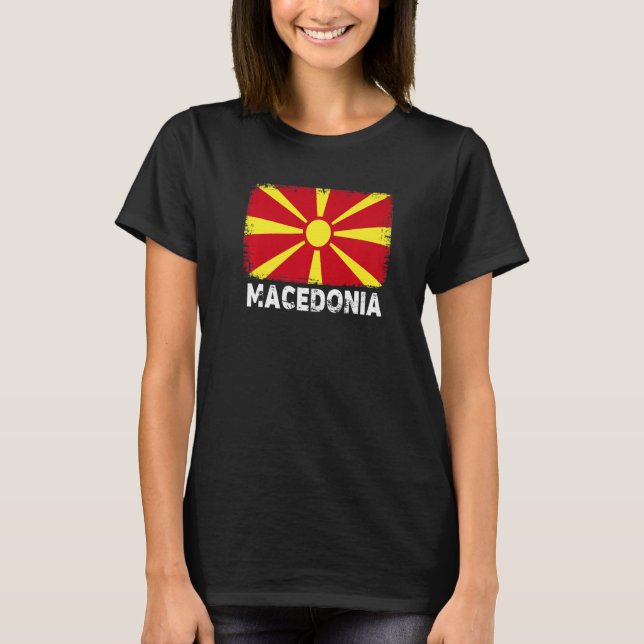 T-shirt Macédoine Drapeau soutien peuple macédonien Femmes (Devant)