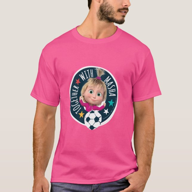 T-shirt Macha et l'ours. Avec Masha #2 (Devant)