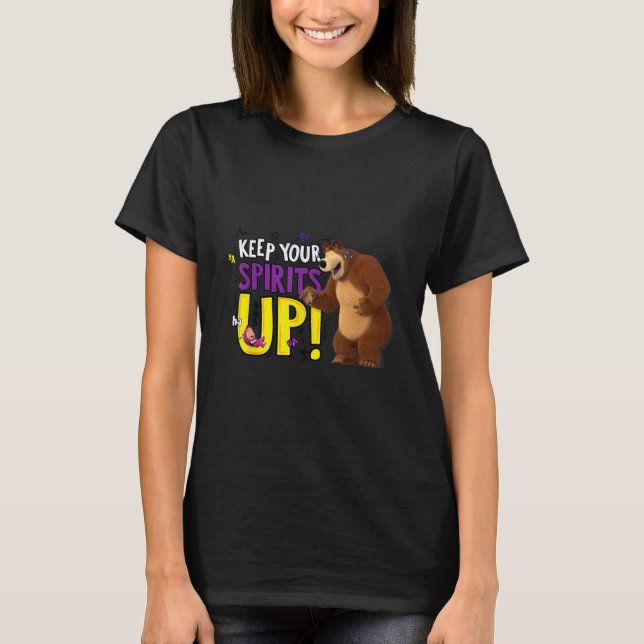 T-shirt Macha et l'ours. Garde tes esprits ! (Devant)