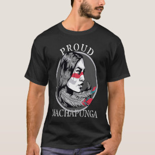 T-shirt Machapunga American Indian Tribe Warrior Girl Feed