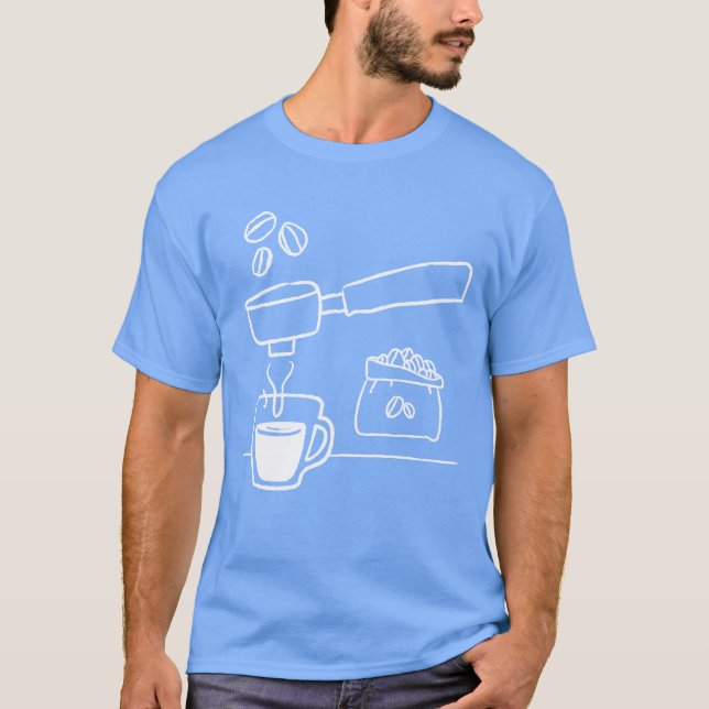 T-shirt Machine à café à filtre porte-filtre Torréfaction  (Devant)