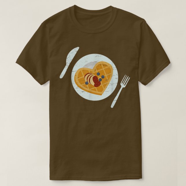 T-shirt Machine à café Coeur Waffle Cone (Design devant)