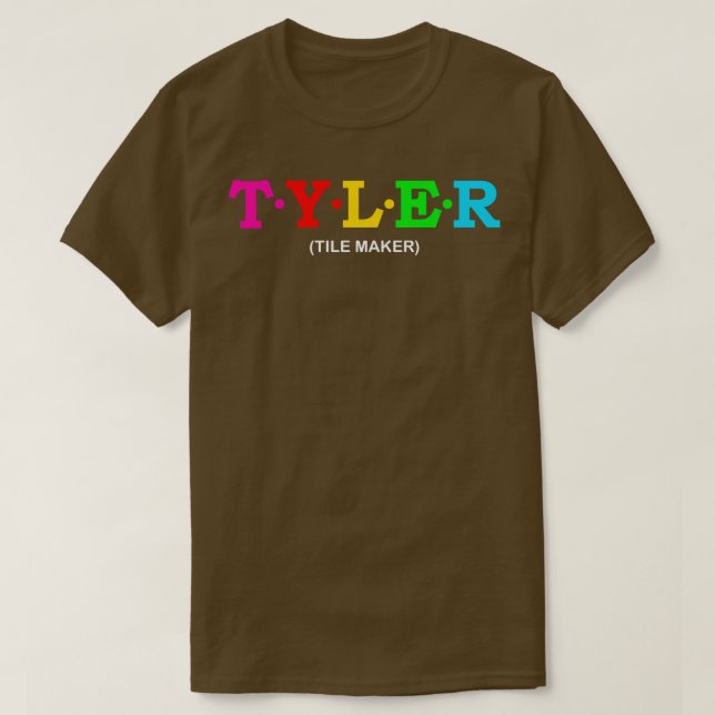 T-shirt Machine à carreaux Tyler (Design devant)