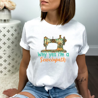 T-shirt Machine à coudre amusante