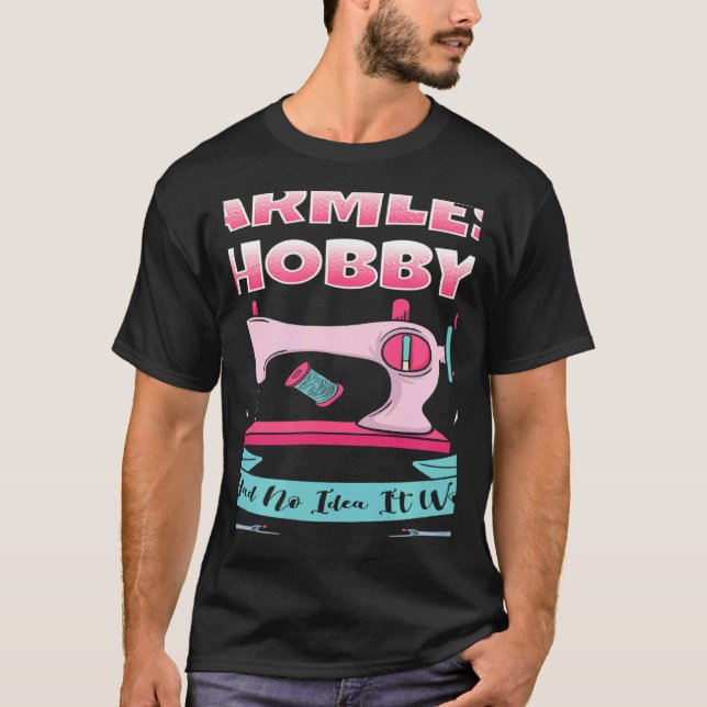 T-shirt Machine à coudre de chaudière sans défaut Hobby Fa (Devant)