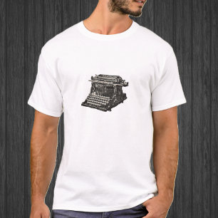 T-shirt Machine à écrire ancienne vintage de style rétro