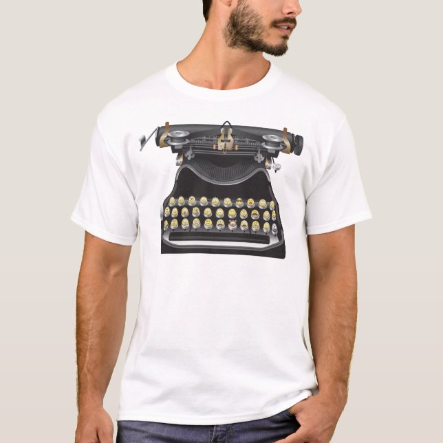 T-shirt Machine à écrire d'Emoji (Devant)