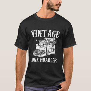 T-shirt Machine à écrire vintage à pois Vintage classique