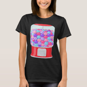 T-shirt Machine à gomme à bulle Arc en arc en ciel sur le 