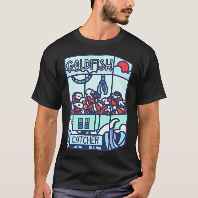 T-shirt Machine à griffe pour carpe koï poisson rouge (Devant)