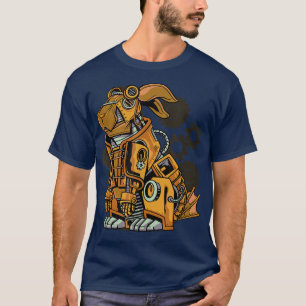 T-shirt Machine à lapin Steampunk mécanique