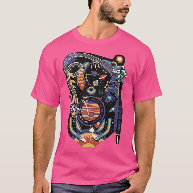 T-shirt Machine à lumière pour flipper par Tobe Fonseca (Devant)