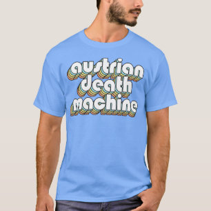 T-shirt Machine à mort autrichienne Retro Rainbow Typograp