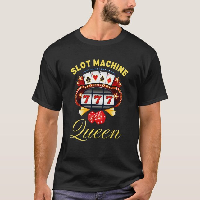 T-shirt Machine à sous Queen Casino Jeu 1 (Devant)