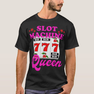T-shirt Machine à sous Queen Casino Las Vegas Gambling Cas