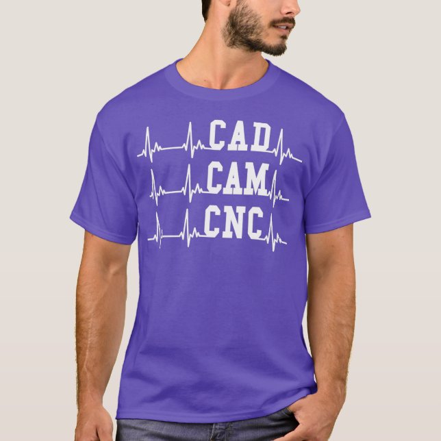 T-shirt Machine CNC à pulsation EKG CNC (Devant)