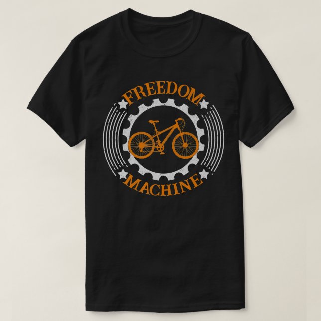 T-shirt Machine de liberté E-Bike Mountain Vélo Cycle (Design devant)