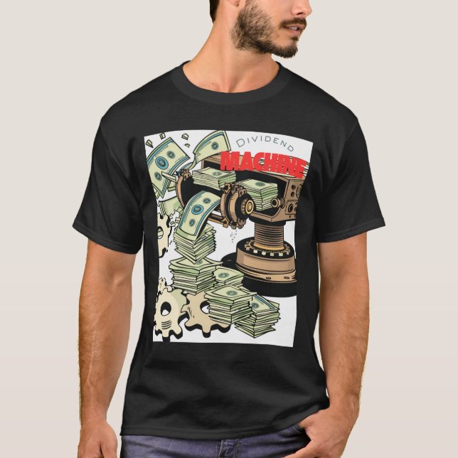 T-shirt Machine Dividend - Illustration de l'usine d'argen (Devant)