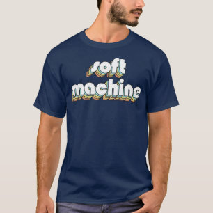 T-shirt Machine douce Rétro Typographie Arc-en-ciel style