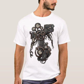 T-shirt Machine impie Illustration mécanique sombre