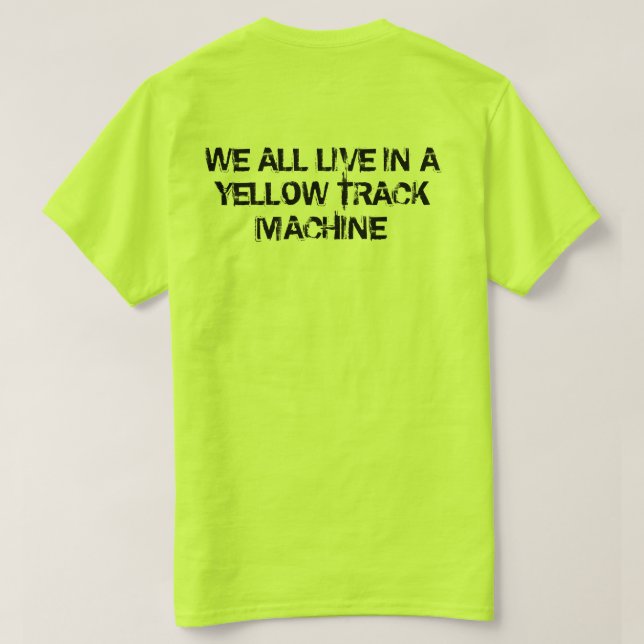 T-shirt Machine jaune de voie de MTM (Design dos)