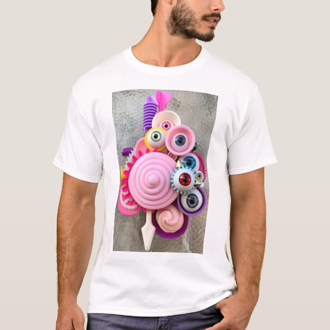 T-shirt Machine rose (Devant)