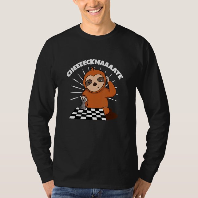 T-shirt Machines À Échecs Ceckmate Lent Dans Un Jeu D'Éche (Devant)