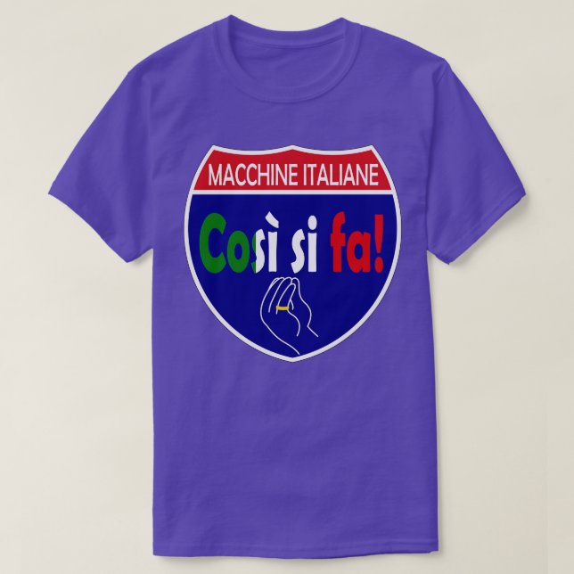 T-shirt Machines Italiennes Interstate Cosi Si Fa (Design devant)