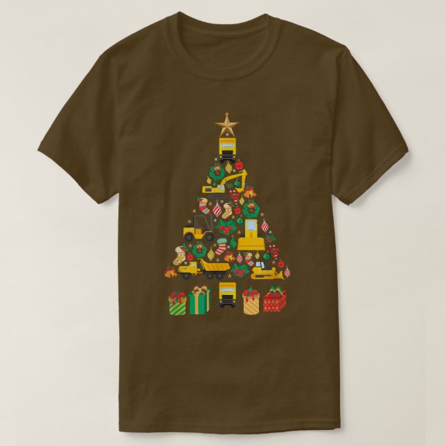 T-shirt Machines lourdes Festive Xmas Tree Design (Design devant)