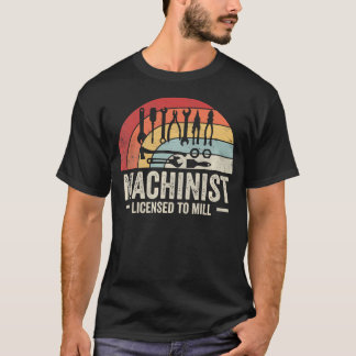 T-shirt Machiniste Autorisé à Fraiser Opérateur CNC Drôle
