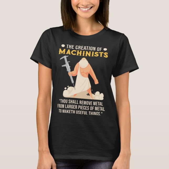 T-shirt Machiniste CNC Machining Worker pour CNC Operator (Devant)