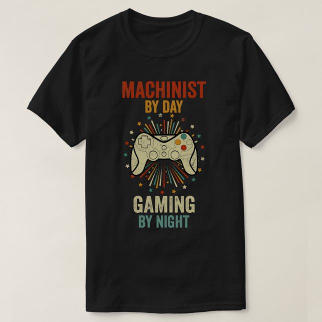 T-shirt Machiniste De Jour Jeu De Nuit (Design devant)