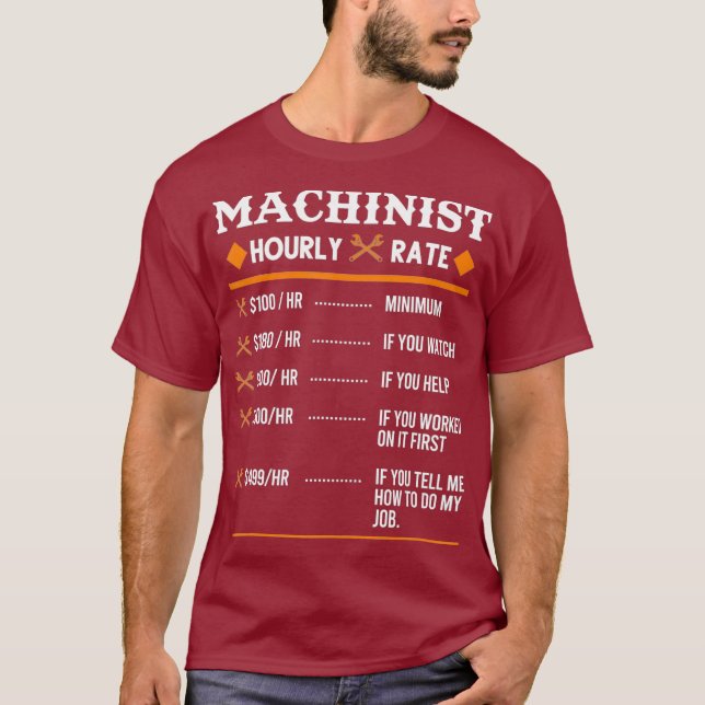 T-shirt Machiniste Horaire Métrage (Devant)