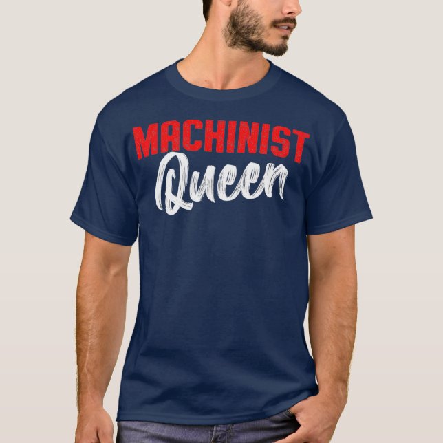 T-shirt Machiniste Machine Queen Opérateur (Devant)