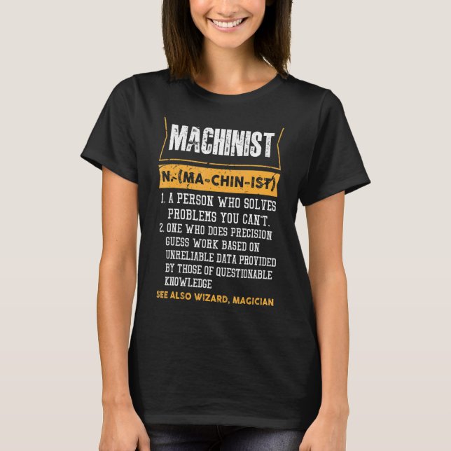 T-shirt Machiniste u2013 Tradesman CNC Programmer CNC Mach (Devant)