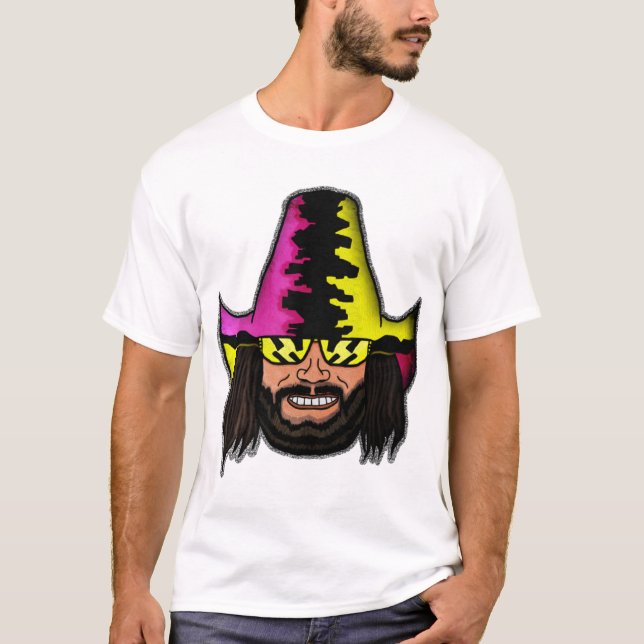 T-shirt Macho Homme Randy Savage T-shirtSouriant folie (Devant)