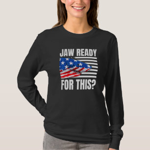 T-shirt Mâchoire prête pour ce requin drapeau américain gr