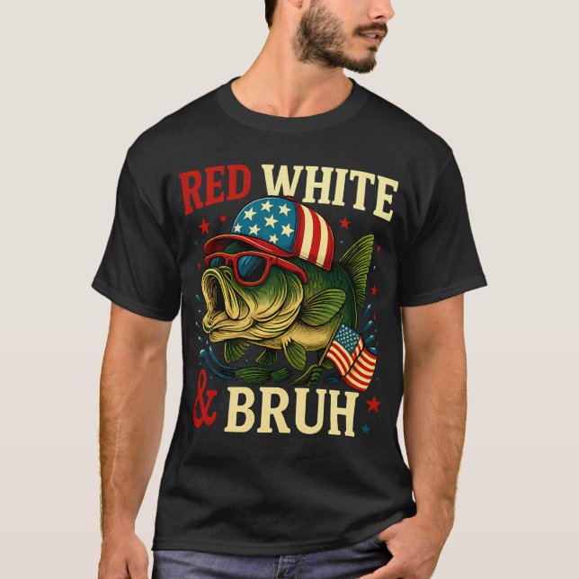 T-shirt Mâchoires de requin drapeau américain (Devant)