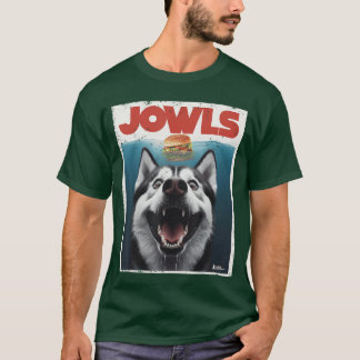 T-shirt Mâchoires drôles de Husky sibérien Chien de traîne