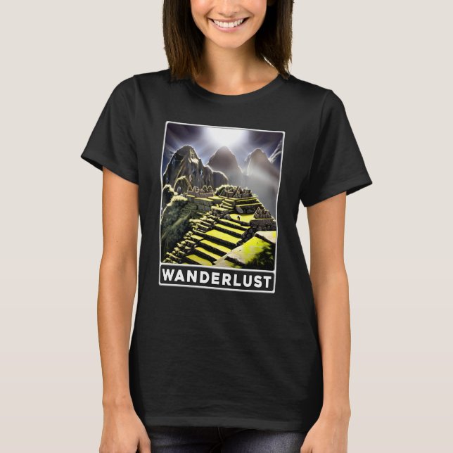 T-shirt Machu Picchu Cordillera Peru Wanderlust (Devant)