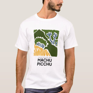 T-shirt Machu Picchu Cusco Pérou Voyage abstrait floral
