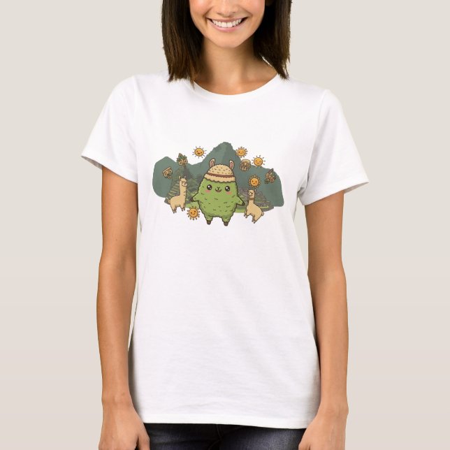 T-shirt Machu Picchu Kawaii - Cute Peru Travel Design (Devant)