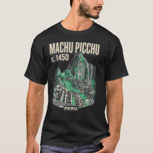 T-shirt Machu Picchu Pérou Affiche de voyage vintage Rétro