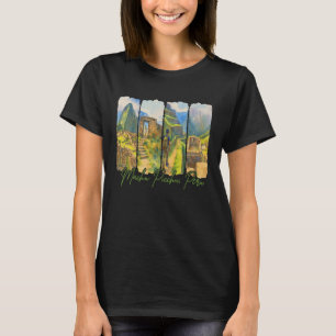 T-shirt Machu Picchu Pérou Voyage Voyage Pinceau Souve