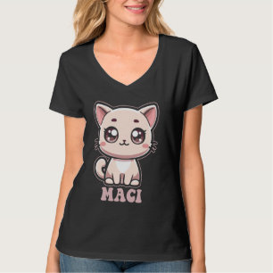 T-shirt Maci Cute Kitty Conception de chat pour filles Nom