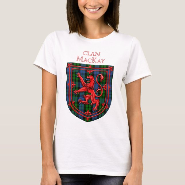 T-shirt MacKay Tartan Scottish Plaid Lion Rampant (Devant)